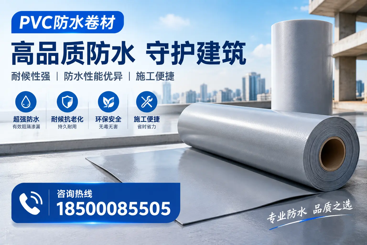PVC防水卷材的防水效果评测，适合济源的科学依据